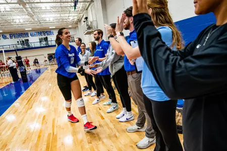 Right Side Hitter Eleftheria Baxa (13) during the Memphis vs. Miami Ohio volleyball match on 08262023.