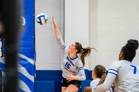 Middle Hitter Autumn Flynn (15) during the Memphis vs. Arizona State volleyball match on 09142023.