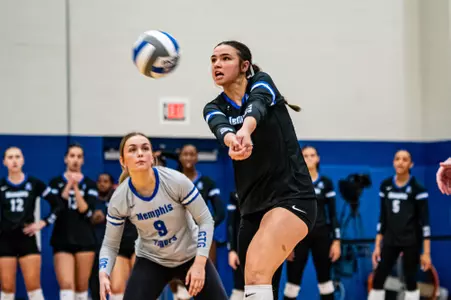 Defensive Specialist Rylee Busse (11) during the Memphis vs. Southern Mississippi volleyball match on 09152023.