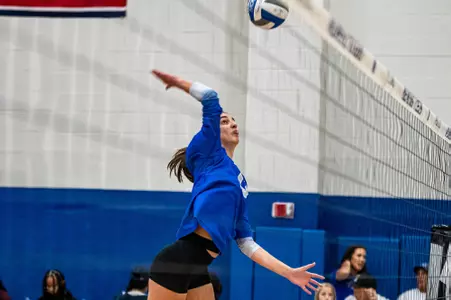 Right Side Hitter Eleftheria Baxa (13) during the Memphis vs. Little Rock Arkansas volleyball match on 09162023.