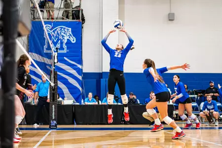 Setter Catalina Martinez (23) during the Memphis vs. Little Rock Arkansas volleyball match on 09162023.
