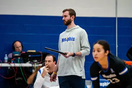 Coaching Staff during the Memphis vs. UAB volleyball match on 10142023.