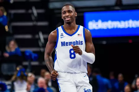 Forward David Jones (8) during the Memphis vs. Jackson State University Men’s Basketball game on 11062023.