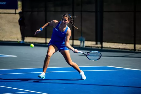 Emily Meyer during the Memphis vs. University of Alabama at Birmingham Tennis match on 03292024.