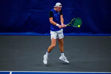 Harry Rock during the Memphis vs. UAB Tennis match on 01122024.