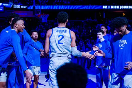 Forward Nick Jourdain (2) during the Memphis vs. UTSA Men’s Basketball game on 01102024.