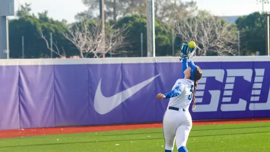 Madison Berner playing outfield