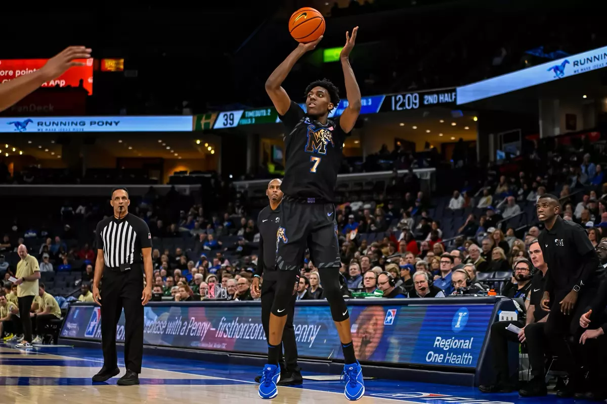 Nae'Qwan shooting a three vs Charlotte
