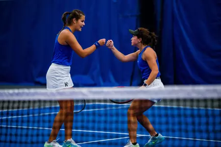 Doubles during the Memphis vs. Ole Miss Tennis match on 01272024.