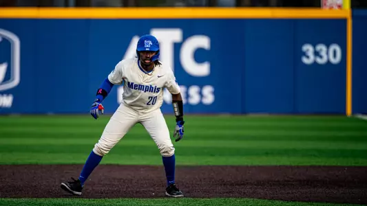 Infielder Daunte Stuart (20) during the Memphis vs. Central Arkansas Baseball game on 02212024.