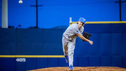 David Warren pitching at New Orleans by Brock Busick