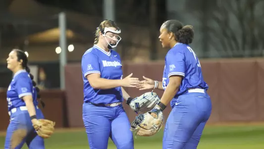 Zoe and Abigail  in Pitching Circle