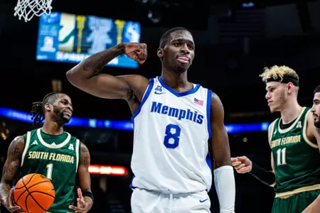 Forward David Jones (8) during the Memphis vs. USF Men’s Basketball game on 01182024.