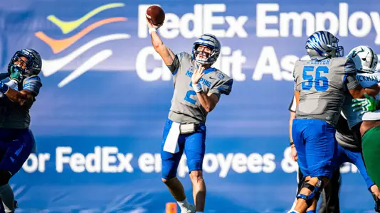 Quarterback Seth Henigan (2) during the Memphis vs. University of South Florida Football game on 11042023.