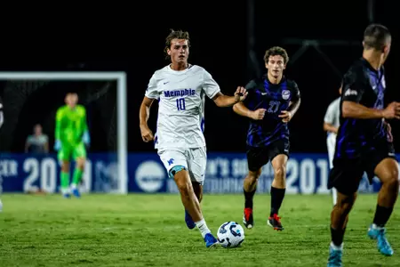 Midfielder Lleyton Imparato (10) during the Memphis vs. Evansville Men’s Soccer game on 08252024.