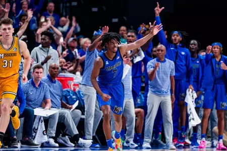 Guard PJ Carter (7) during the Memphis vs. Mizzou Men’s Basketball game on 11042024.