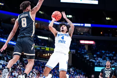 Point Guard PJ Haggerty (4) during the Memphis vs. UAB Men’s Basketball game on 01262025.