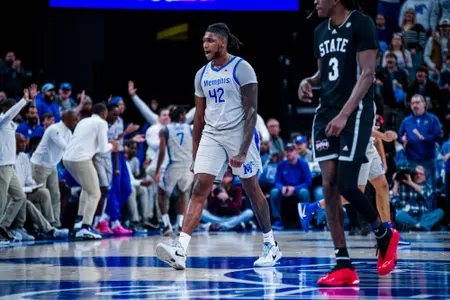 Center Dain Dainja (42) during the Memphis vs. Mississippi State Men’s Basketball game on 12212024.