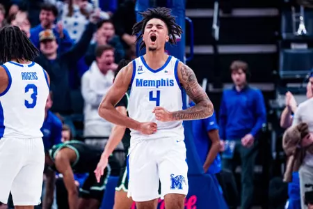 Point Guard PJ Haggerty (4) during the Memphis vs. North Texas Men’s Basketball game on 01052025.