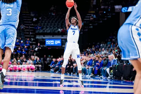 Guard PJ Carter (7) during the Memphis vs. North Carolina Men’s Basketball game on 10152024.