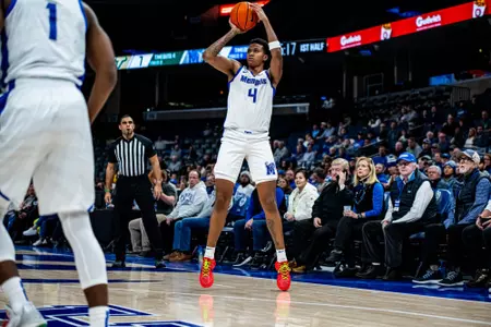 Forward Ashton Hardaway (4) during the Memphis vs. USF Men’s Basketball game on 01182024.