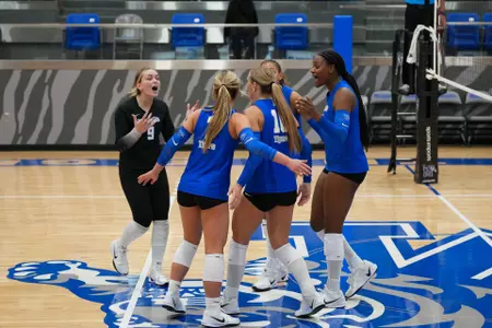 Volleyball Huddle Celebration