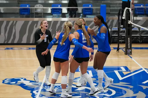 Volleyball Huddle Celebration