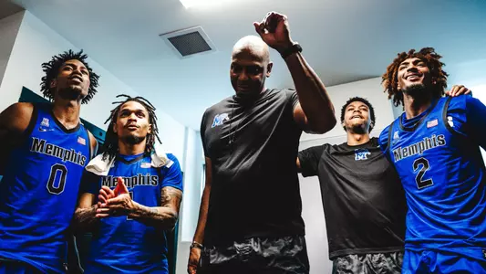 Team Huddle in Locker Room at Tulane