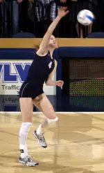Senior Kate Duchek led all Musketeers with 14 kills in XU's 3-0 win over Miami.