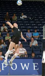 Kate Duchek had 22 kills in the game as XU defeated Wright State in three games.