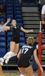 Senior Kate Duchek had 17 kills in the win over Jacksonville State.