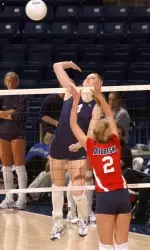 Senior Kate Duchek ended the night with a season-high 24 kills.