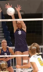 Junior Astyn Bjorklund recorded 22 kills and eight block assists in the win over North Dakota State.