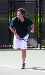 Brian Schubert posted a 2-0 singles record on Friday at Wright State.