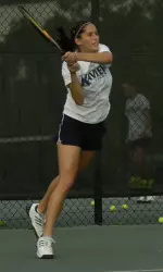 Senior Kristen Clary recorded the 90th singles win of her career in the 7-0 win.