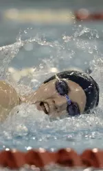 Xavier senior Natalie Lindquist established a season-best time by 1.18 seconds in the 100 back. She will return tonight to compete in the consolation heat with three other Musketeers.