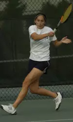 Senior Kristen Clary won her fifth consecutive singles match at No. 1 with a 6-2, 4-6, 1-0 defeat of Ofra Friedman.