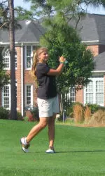 Freshman Lindsay Cornell led XU with a 77 (+6) in the second round of the 2006 CAA Championship.