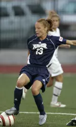 Senior Angie Scarlato scored both Xavier goals.