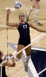 Junior Jill Quayle posted a career-high 18 kills in Xavier's A-10 opener versus Charlotte.