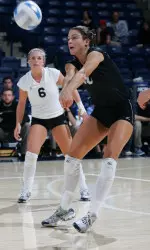 Senior Danielle Skrajewski notched her fifth-straight and 44th career double double in the match.