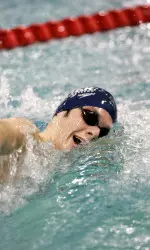 Sophomore Sam Gray took first place in the men's 1000 Free with a time of 10:11.42.