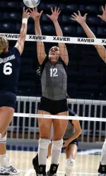 Juior Jenn Welsh had 34 assists and nine digs in the Musketeers loss at Saint Louis.