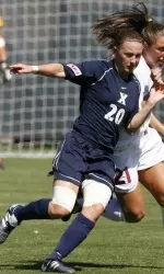 Junior Melissa Zimmerman, XU's leading scorer this season with 15 points, assisted on the Xavier goal.