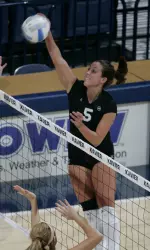 Senior Jenni Horvath got under 11 digs and had five kills and five assists in XU's win over URI on Senior Night.