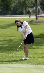 Senior Kathleen Hardy shot two-over for the day