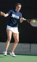 Jackie Vilines teamed with Kara Courtney to get a win in doubles action.