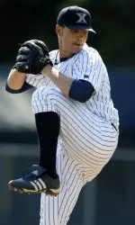 Junior Michael Lucas delt the two-hit shutout and tied a career high with eight strikeouts in XU's 5-0 win over La Salle in the series finale.