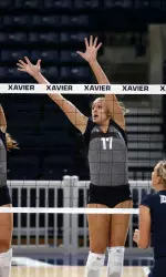 Senior Jill Quayle posted a match-high 16 kills against Rhode Island.