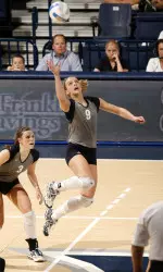 Junior Kelly Ruth posted a match-high 18 kills and 10 digs versus George Washington